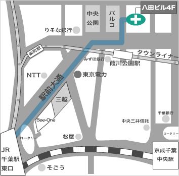 東京ノーストクリニック千葉院地図